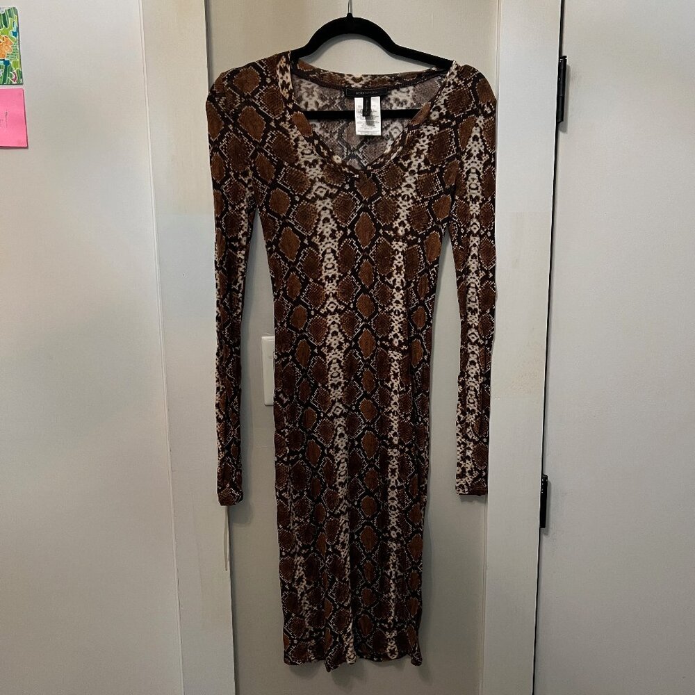 BCBGMaxAzria Tola Snake Print Dress, Size S